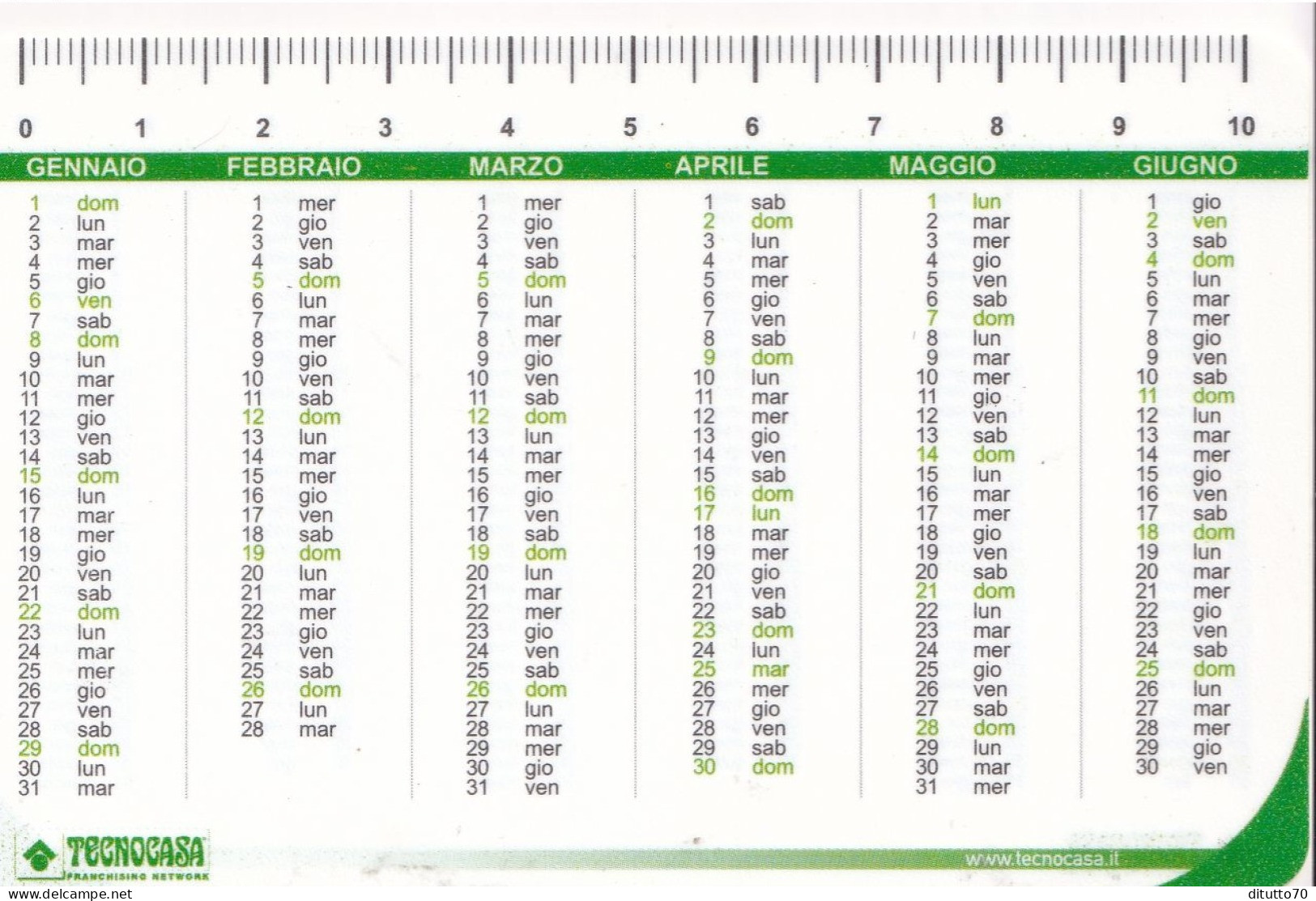 Calendarietto - Tecnocasa - Anno 1995 - Petit Format : 1991-00