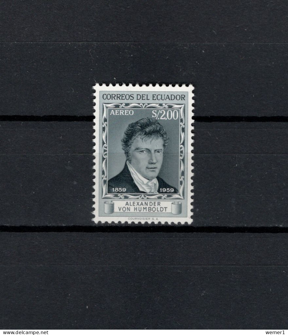 Ecuador 1959 Alexander Von Humboldt Stamp MNH - Explorers