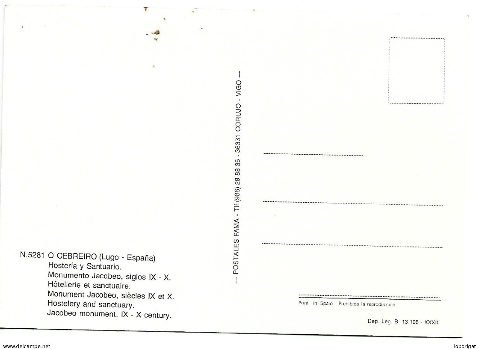 HOSTERIA Y SANTUARIO - MONUMENTO JACOBEO, SIGLOS IX - X - O CEBREIRO / LUGO - GALICIA - ( ESPAÑA). - Lugo