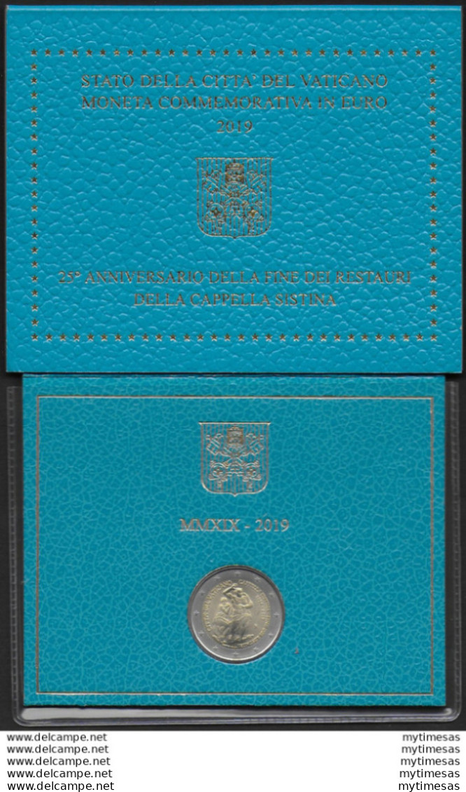 2019 Vaticano € 2,00 Ricostruzione Sistina FDC In Folder - Vaticano (Ciudad Del)