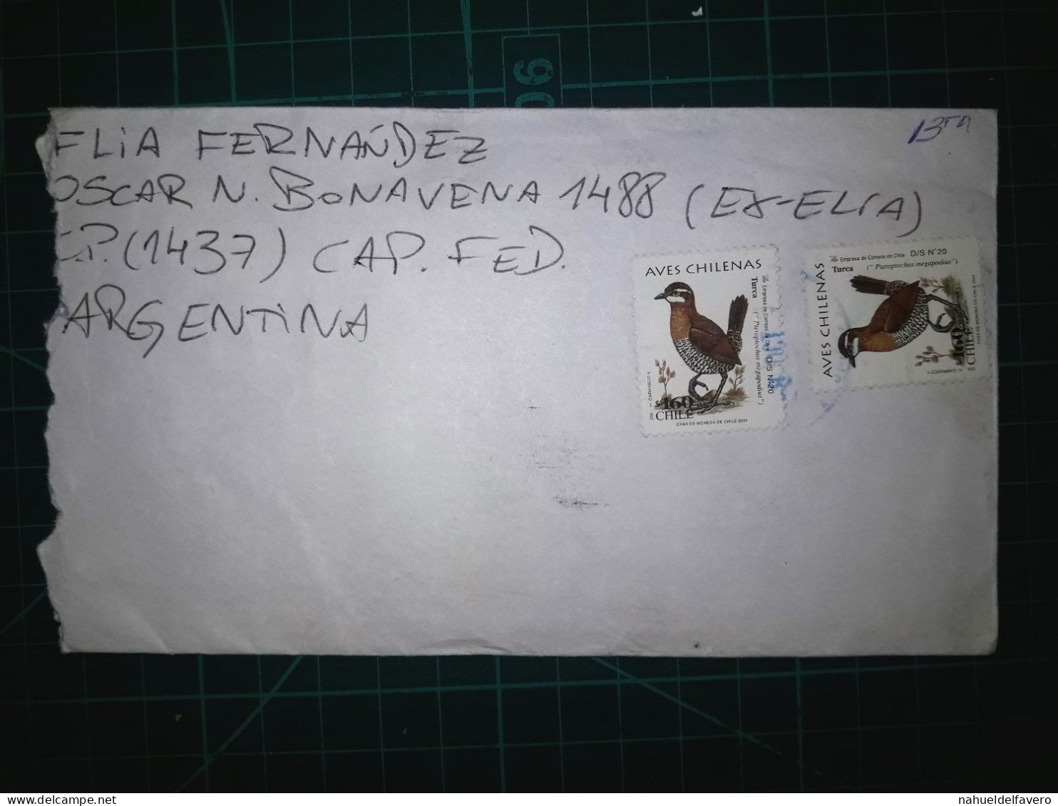 CHILI, Enveloppe Circulée Vers La République Argentine Avec Un Beau Timbre Postal. Année 2001. - Chili