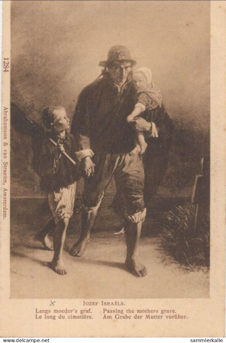 130151 - Josef Israels - Am Grab Der Mutter - Malerei & Gemälde