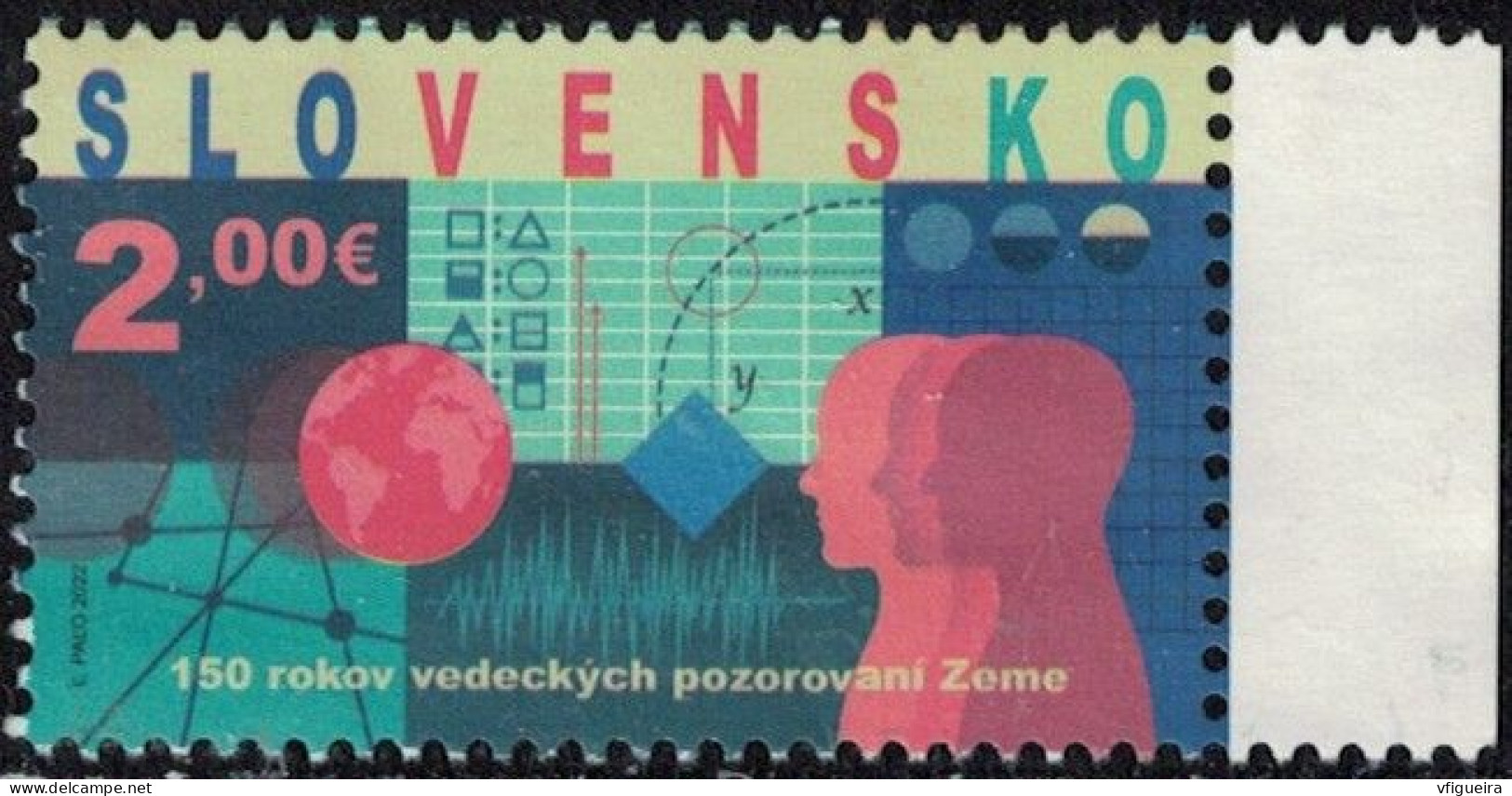 Slovaquie 2022 Oblitéré Used 150 Ans D'observations Scientifiques De La Terre Y&T SK 851 SU - Used Stamps