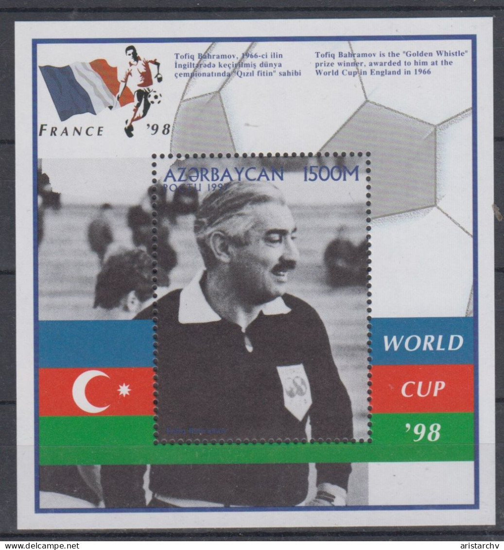 AZERBAIJAN 1998 FOOTBALL WORLD CUP SHEETLET AND S/SHEET - 1998 – France