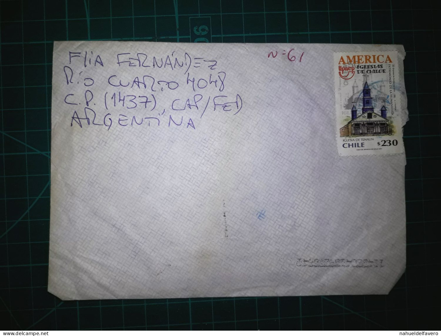 CHILI, Enveloppe Circulée Vers La République Argentine Avec Un Beau Timbre Postal. Année 2002. - Chili