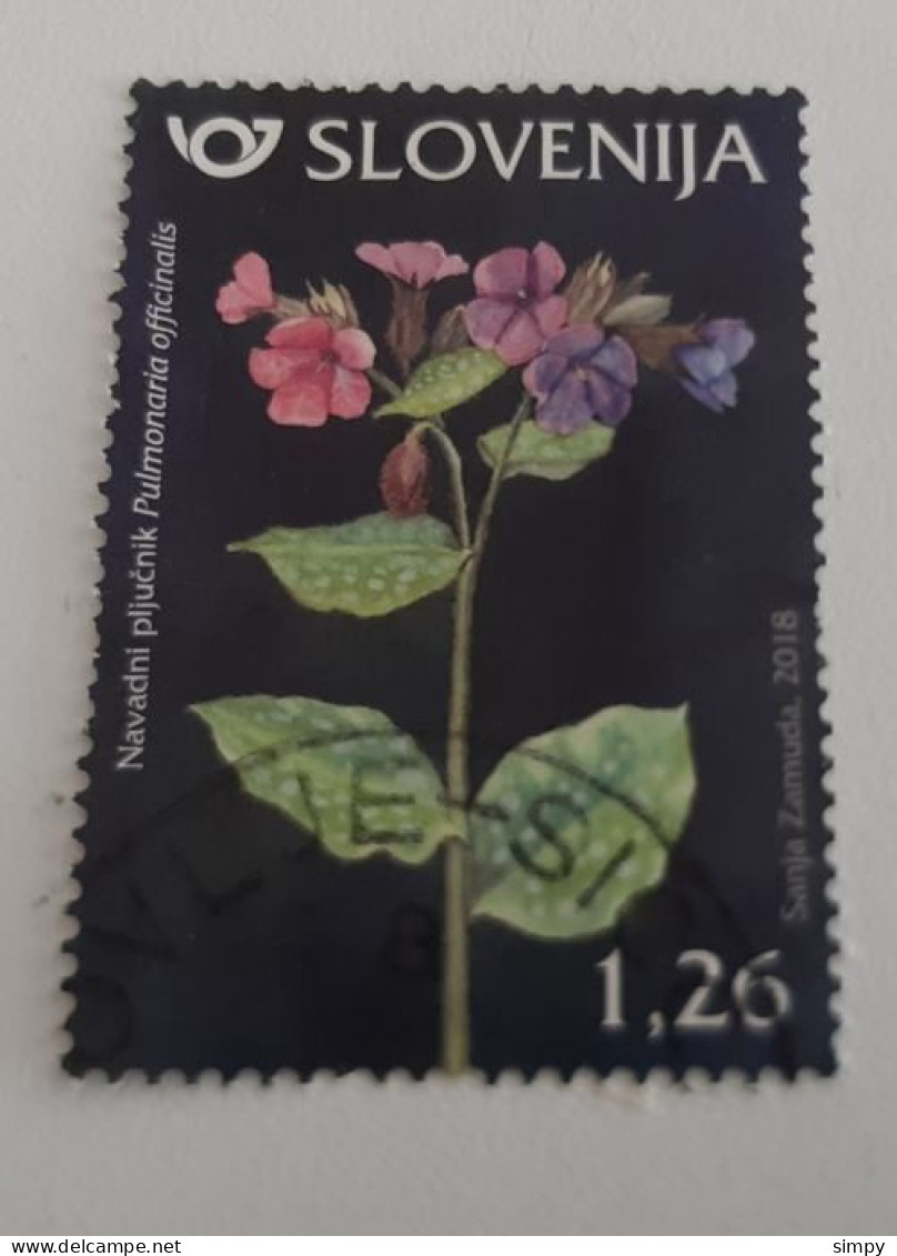 SLOVENIA 2018 Flowers Used Stamp - Eslovenia