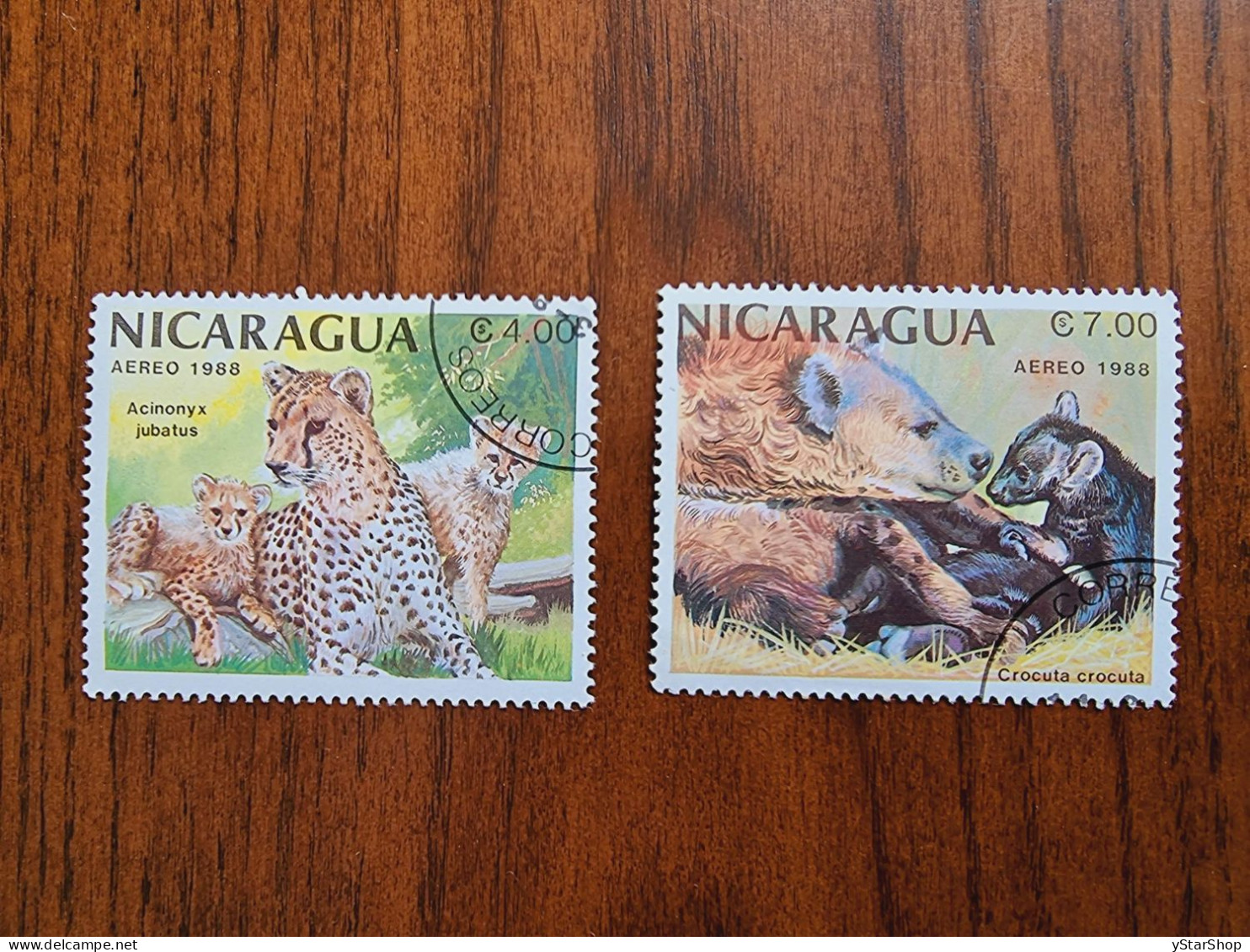 Nicaragua VFU Used Animals 1988 Stamp Set NI 1707-08 - Nicaragua