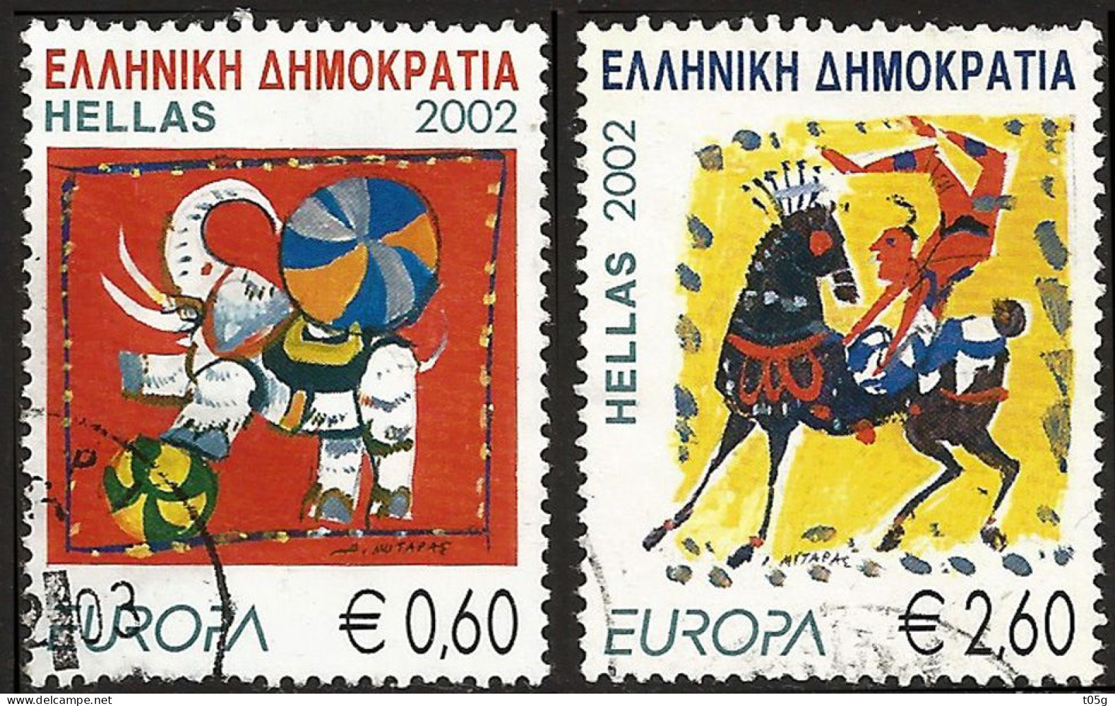 GREECE - GRECE - HELLAS 2002 : EUROPA Compl Set Used - Gebraucht