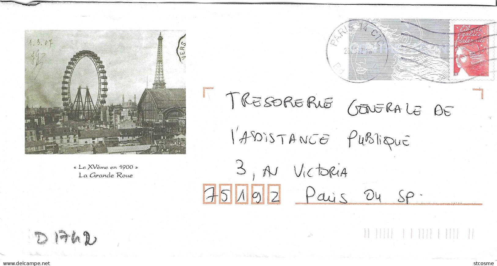 D1742 Entier Postal / Postal Stationnery / PSE - PAP Luquet, Le XV° En 1900, La Grande Roue (75) Lot 244 / 266944/01 - PAP : Bijwerking /Luquet