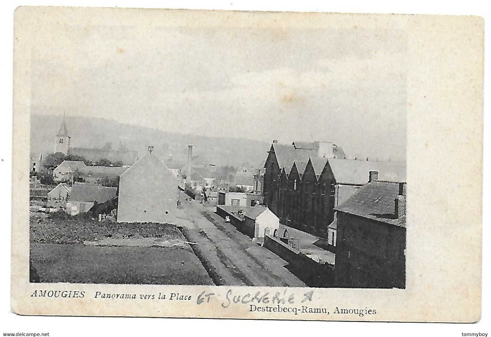 CPA Amougies, Panorama Vers La Place - Mont-de-l'Enclus
