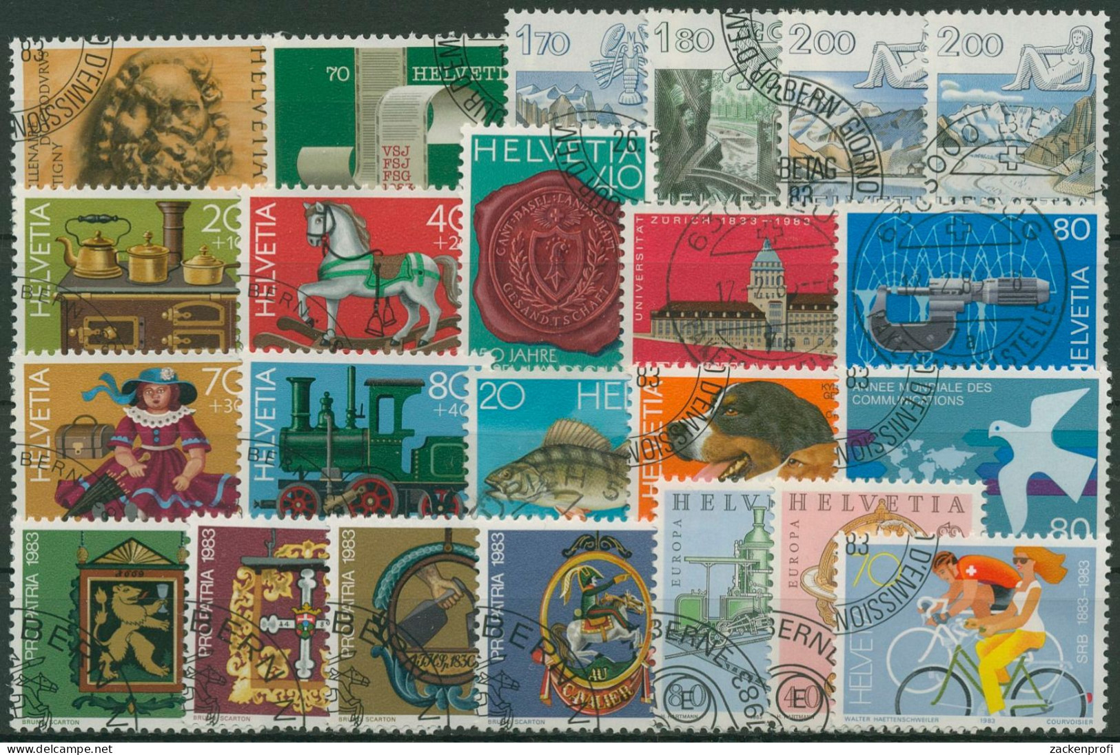 Schweiz Jahrgang 1983 Komplett Gestempelt (G14695) - Used Stamps