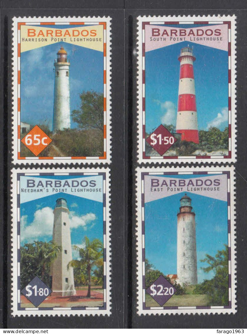 2013 Barbados Lighthouses  Complete Set Of 4 MNH - Barbados (1966-...)