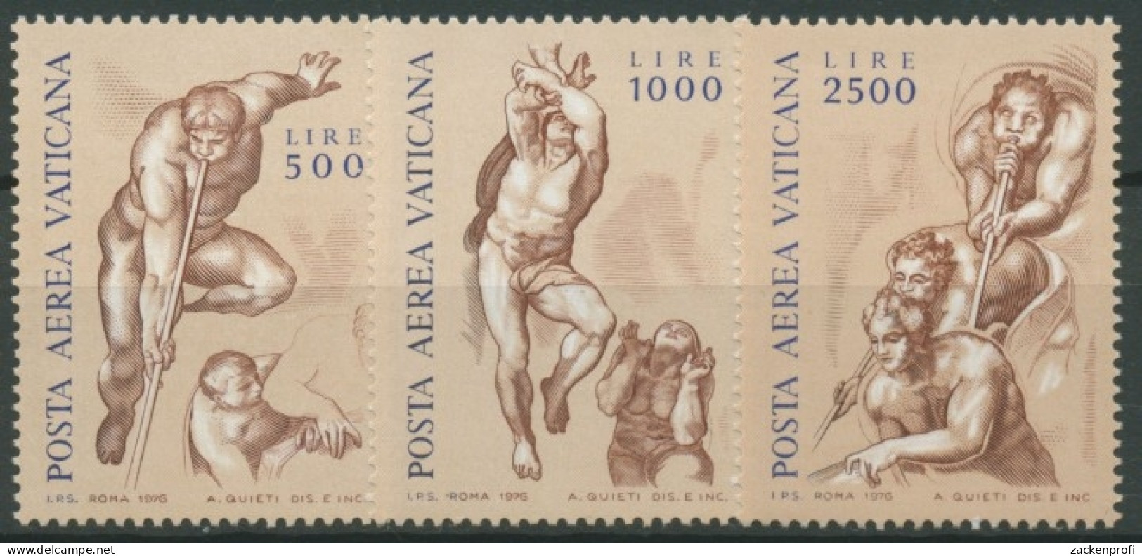 Vatikan 1976 Michelangelo Fresken 675/77 Postfrisch - Unused Stamps