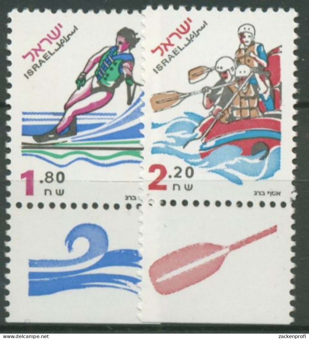 Israel 1998 Sport: Wasserski, Wildwasserrafting 1459/60 Mit Tab Postfrisch - Ongebruikt (met Tabs)