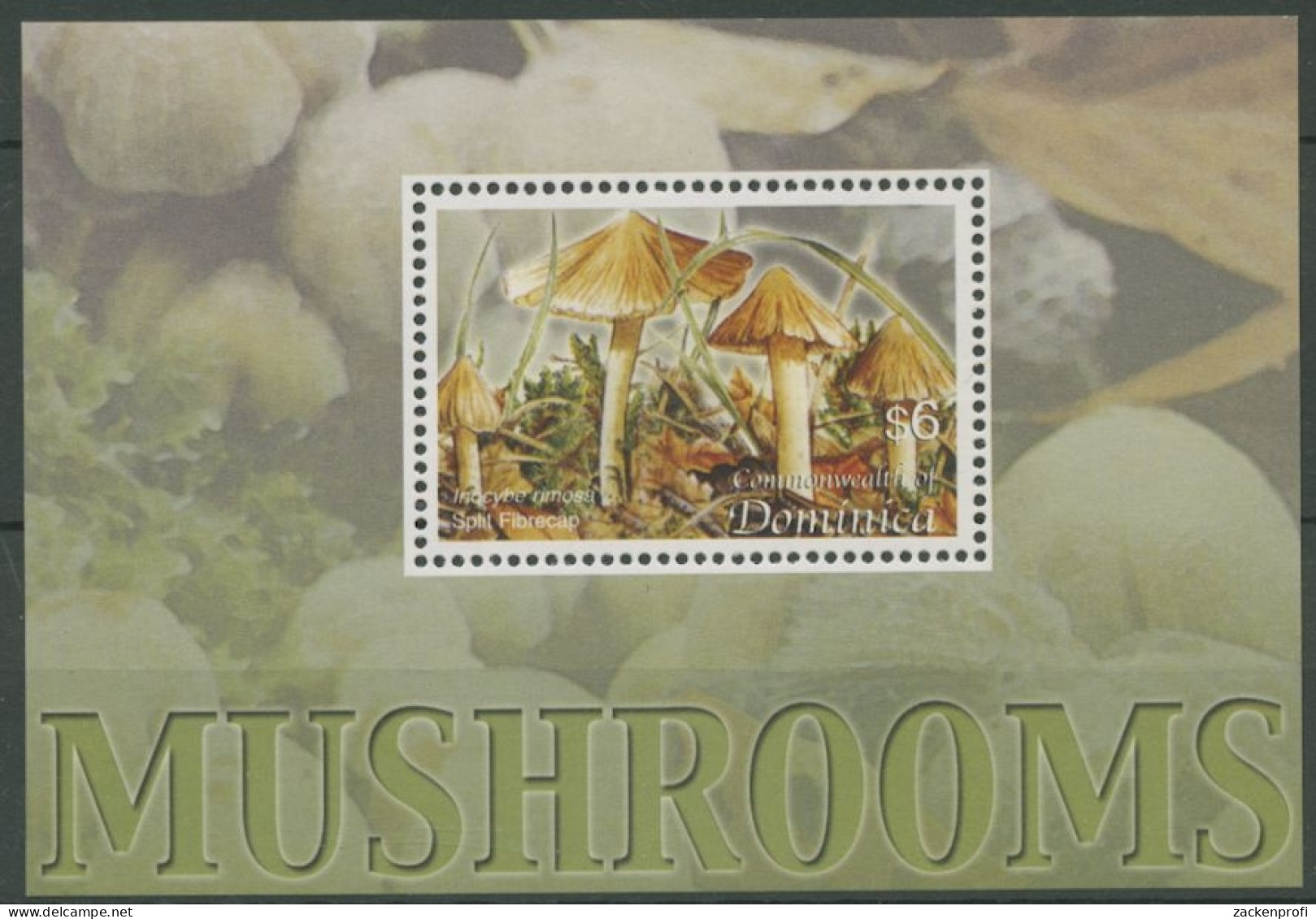 Dominica 2005 Pilze Kegeliger Rißpilz Block 505 Postfrisch (C12277) - Dominica (1978-...)