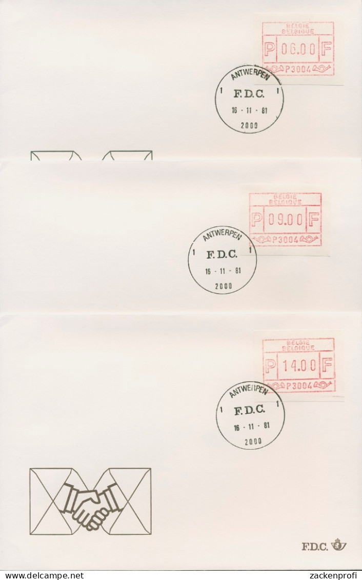 Belgien Automatenmarken 1981 Ersttagsbrief ATM 1.1 X S1 P 3004 FDC (X17126) - Other & Unclassified