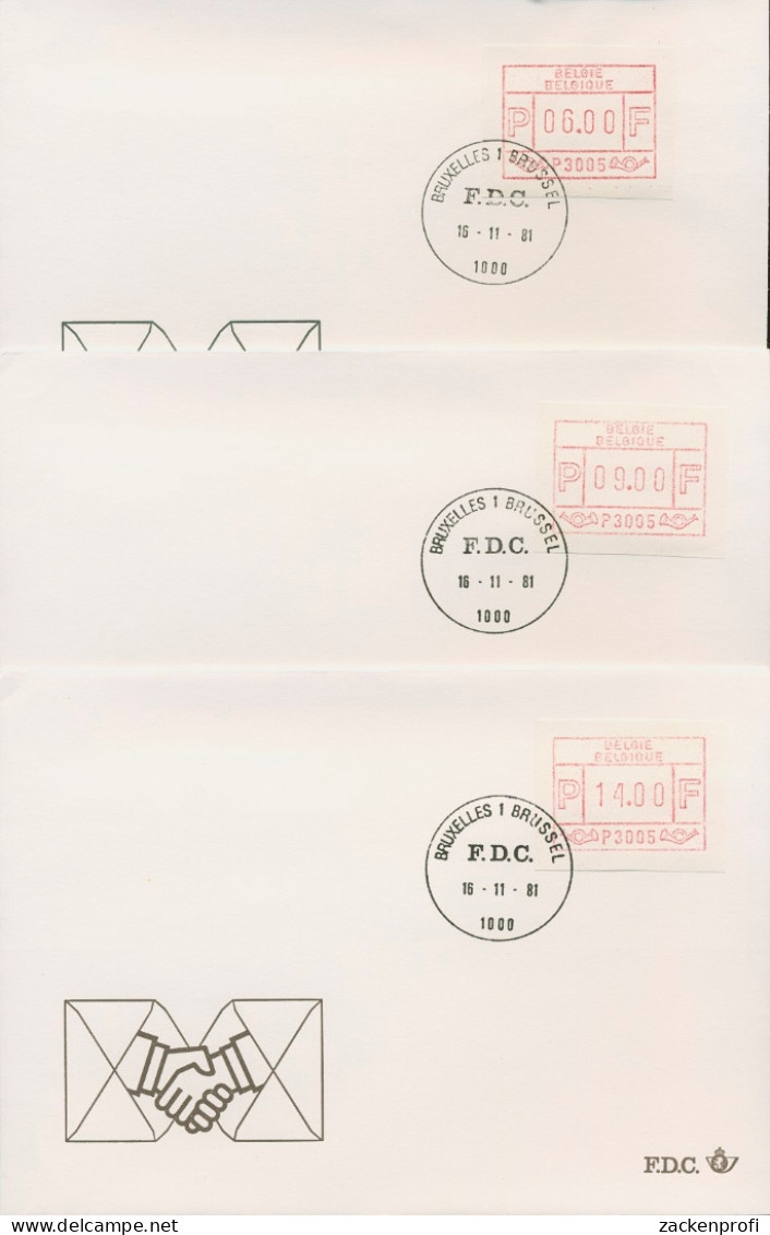 Belgien Automatenmarken 1981 Ersttagsbrief ATM 1.1 X S1 P 3005 FDC (X17127) - Autres & Non Classés