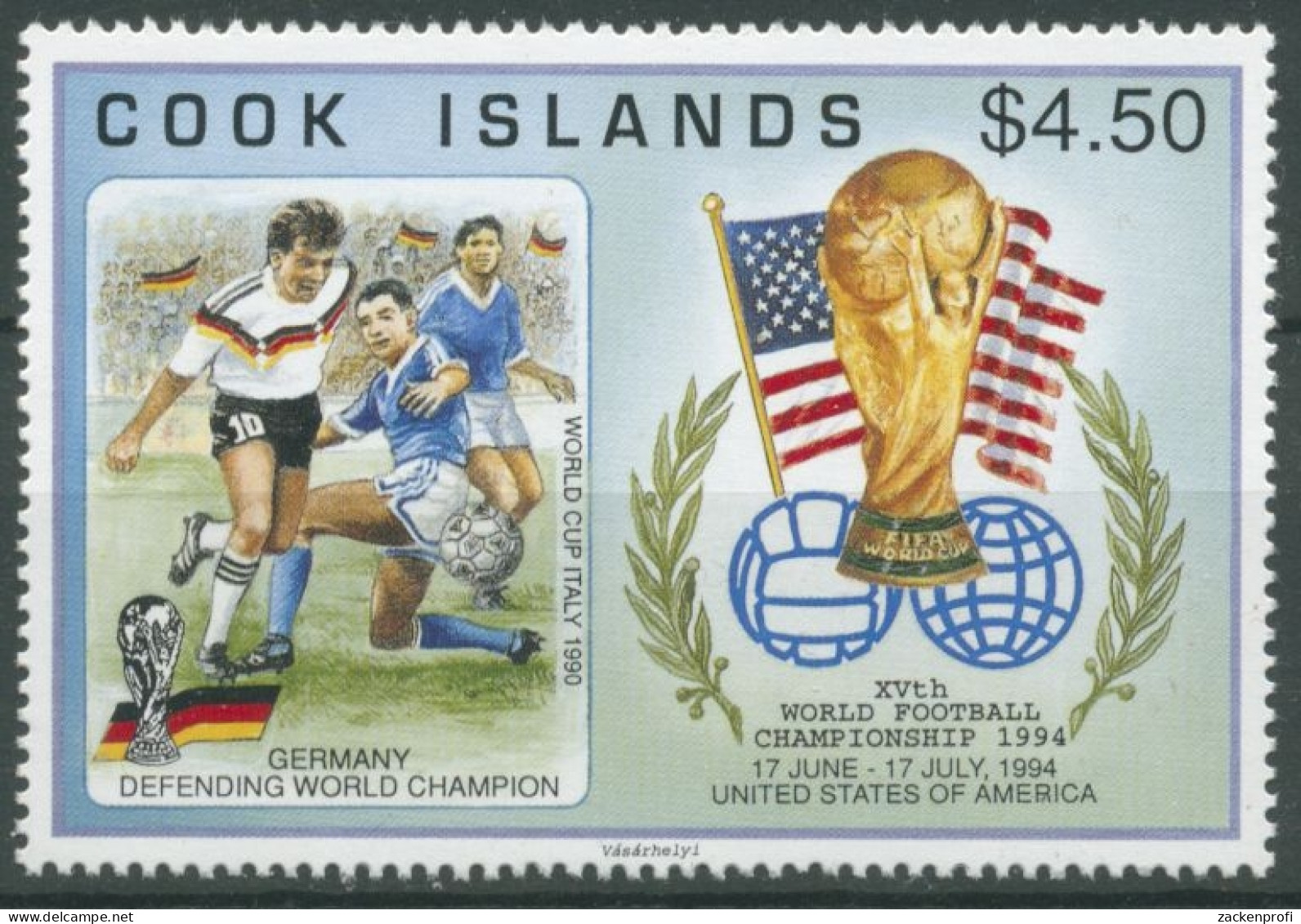 Cook-Inseln 1994 Fußball-WM In Den USA 1403 Postfrisch - Cookeilanden
