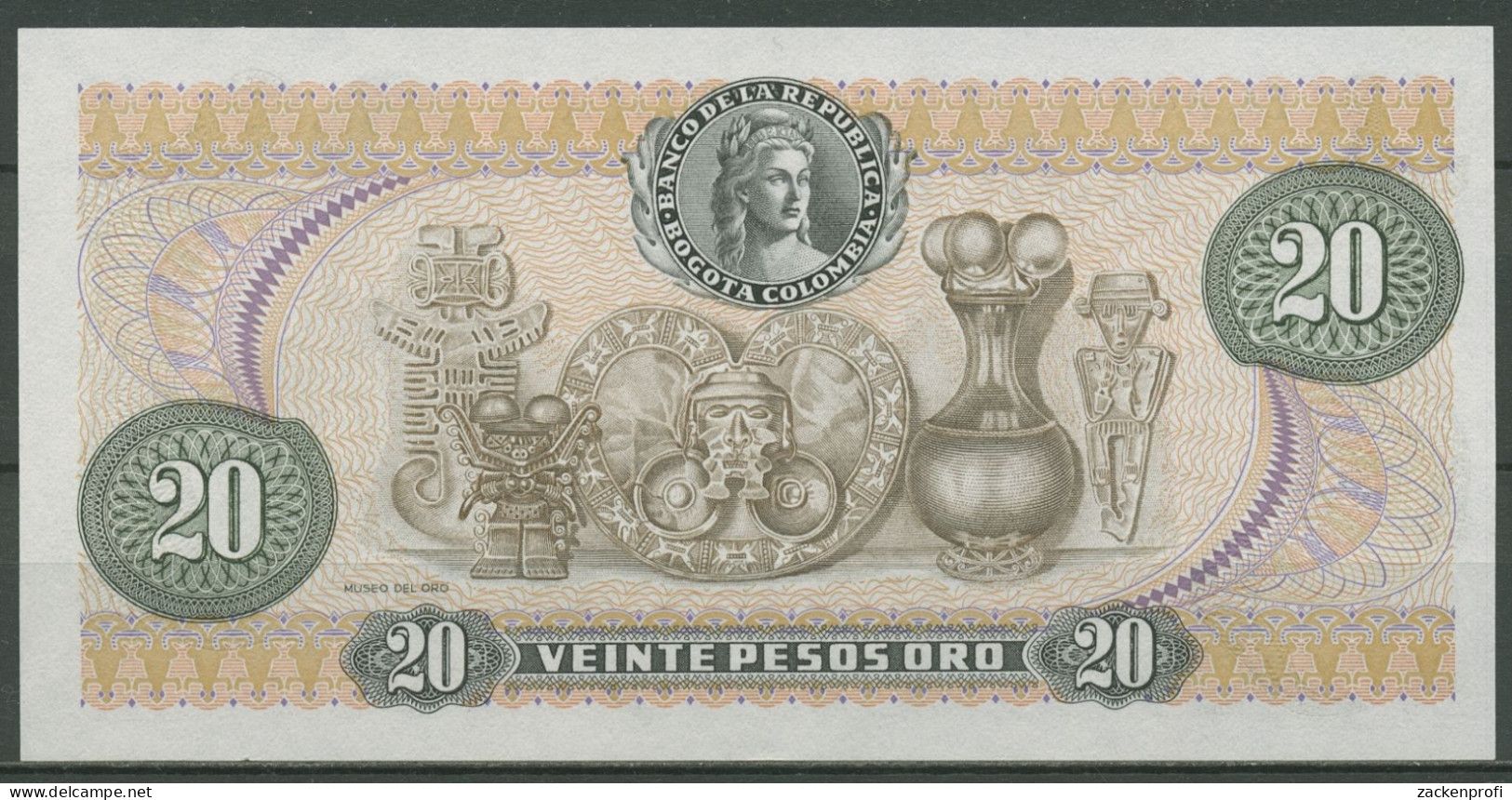 Kolumbien 20 Pesos 1.1.1982, KM 409 D Kassenfrisch (K542) - Kolumbien