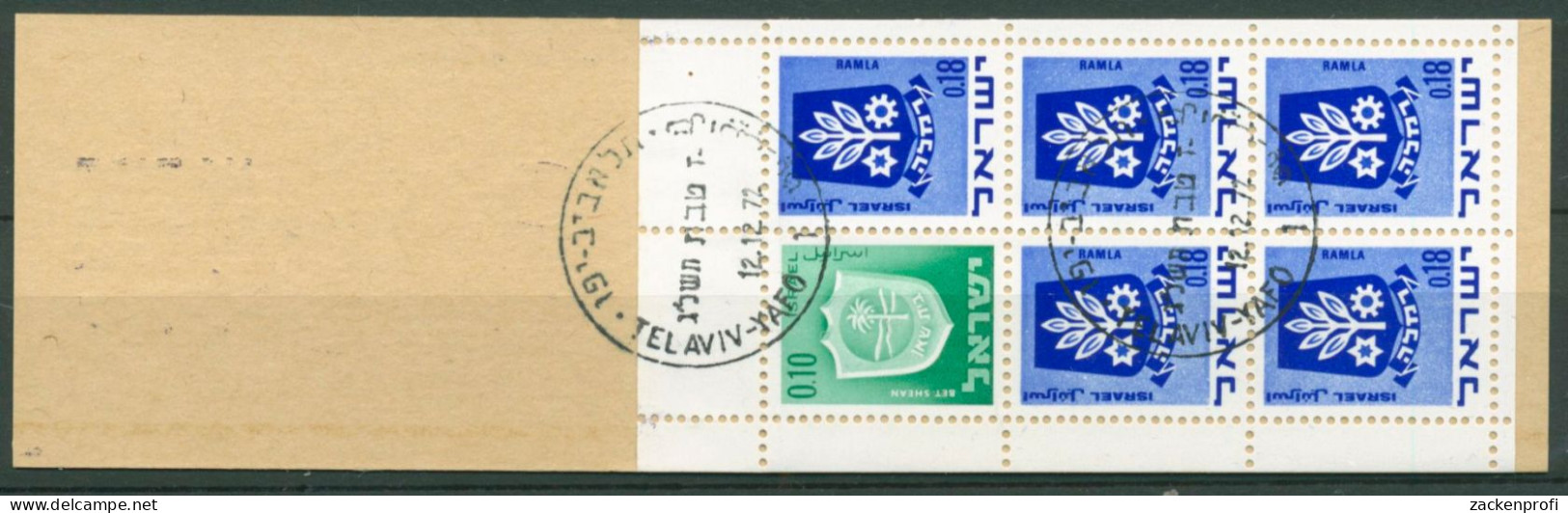 Israel 1970 Wappen Markenheftchen 326+486 MH Gestempelt (C98310) - Carnets
