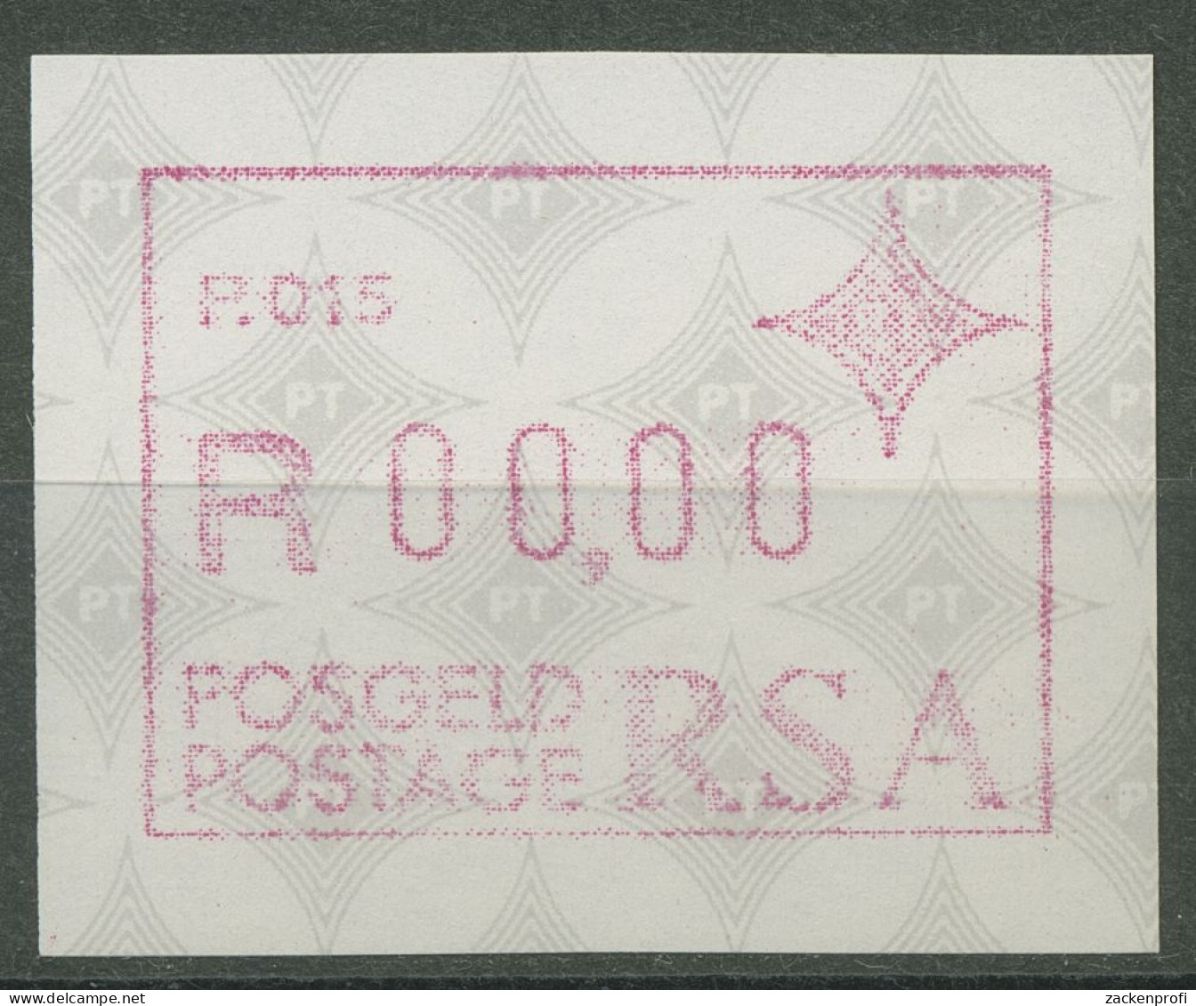 Südafrika ATM 1988 Freimarke 0000-Druck ATM 6.2 I Postfrisch - Frankeervignetten (Frama)