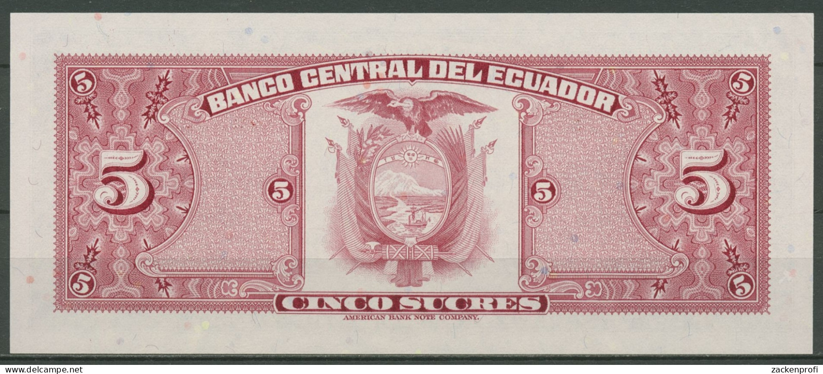 Ecuador 5 Sucres 1982, KM 108 B Leicht Gebraucht (K520) - Equateur