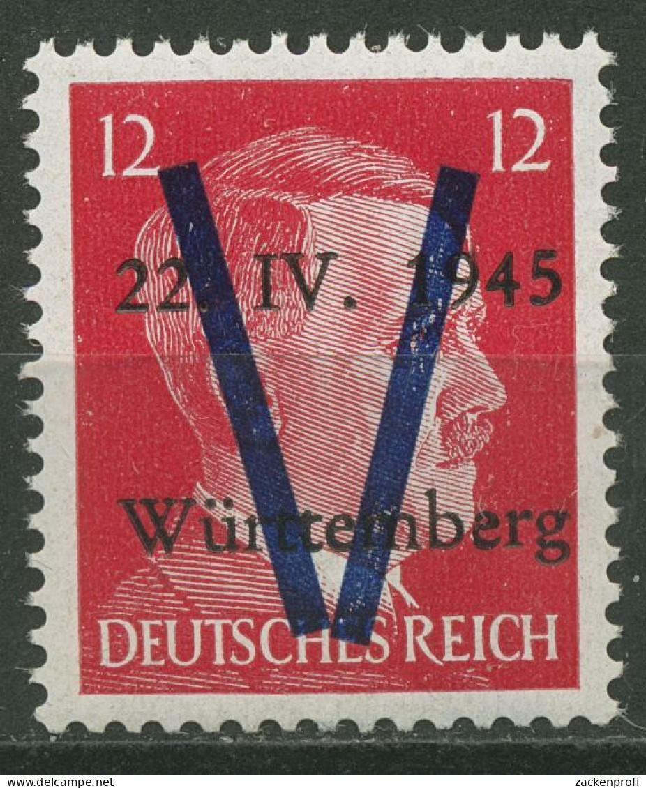 Saulgau (Württemberg) 1945 Freimarke Mit Aufdruck V Postfrisch - Autres & Non Classés