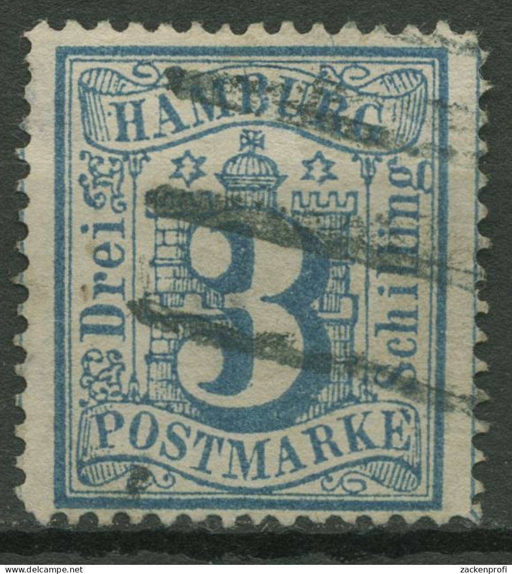 Hamburg 1864 Wertangabe Im Hamb. Wappen 15 B Gestempelt, Signiert, Kl. Fehler - Hambourg