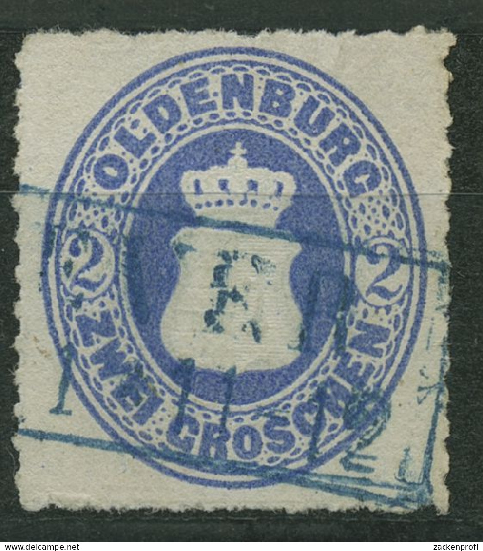 Oldenburg 1862 Hauswappen Mit Herzogkrone 18 A Gestempelt, Signiert - Oldenburg