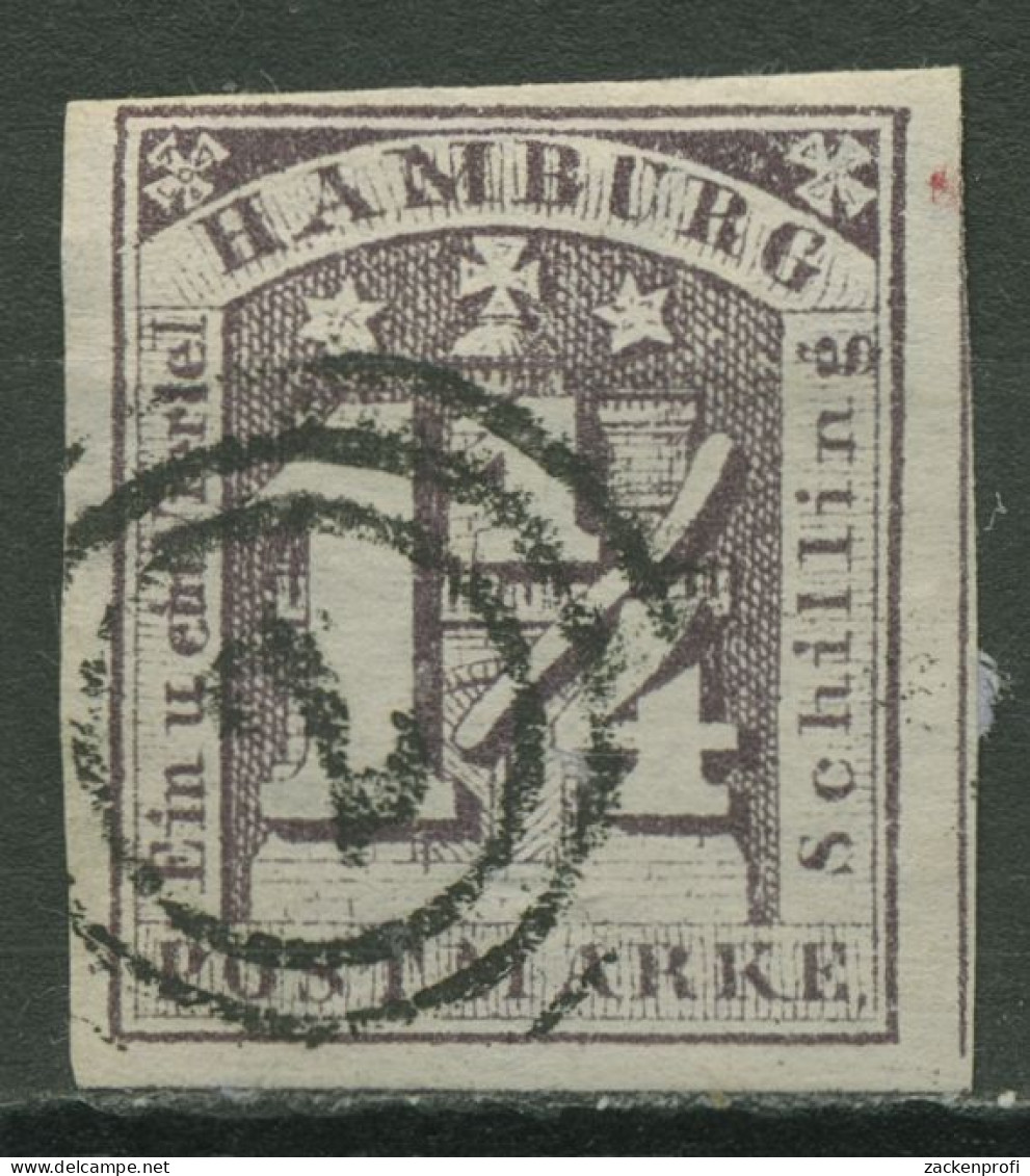 Hamburg 1864 Wertangabe Im Hamburger Wappen 8 F Gestempelt - Hamburg (Amburgo)