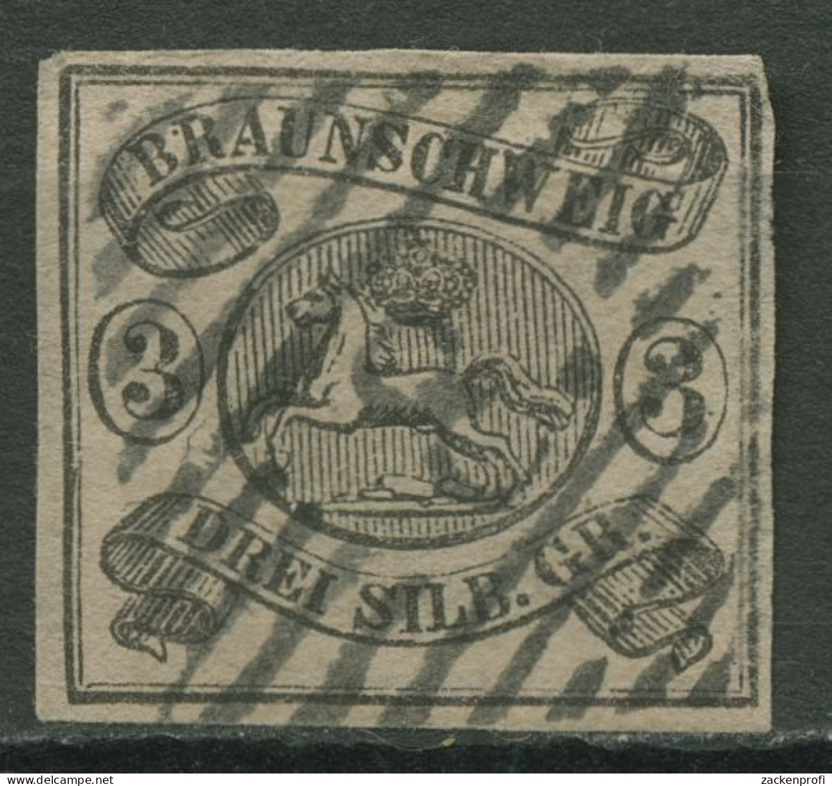 Braunschweig 1853 Wappen Im Waagerechten Oval 8 A Gestempelt - Brunswick