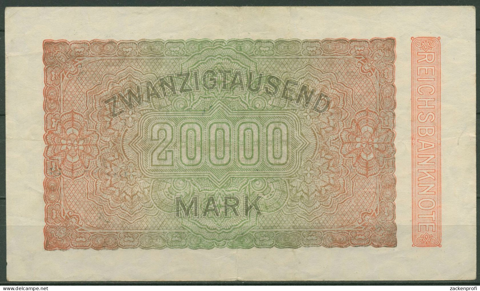 Dt. Reich 20000 Mark 1923, DEU-95f FZ YZ, Gebraucht (K1362) - 20.000 Mark