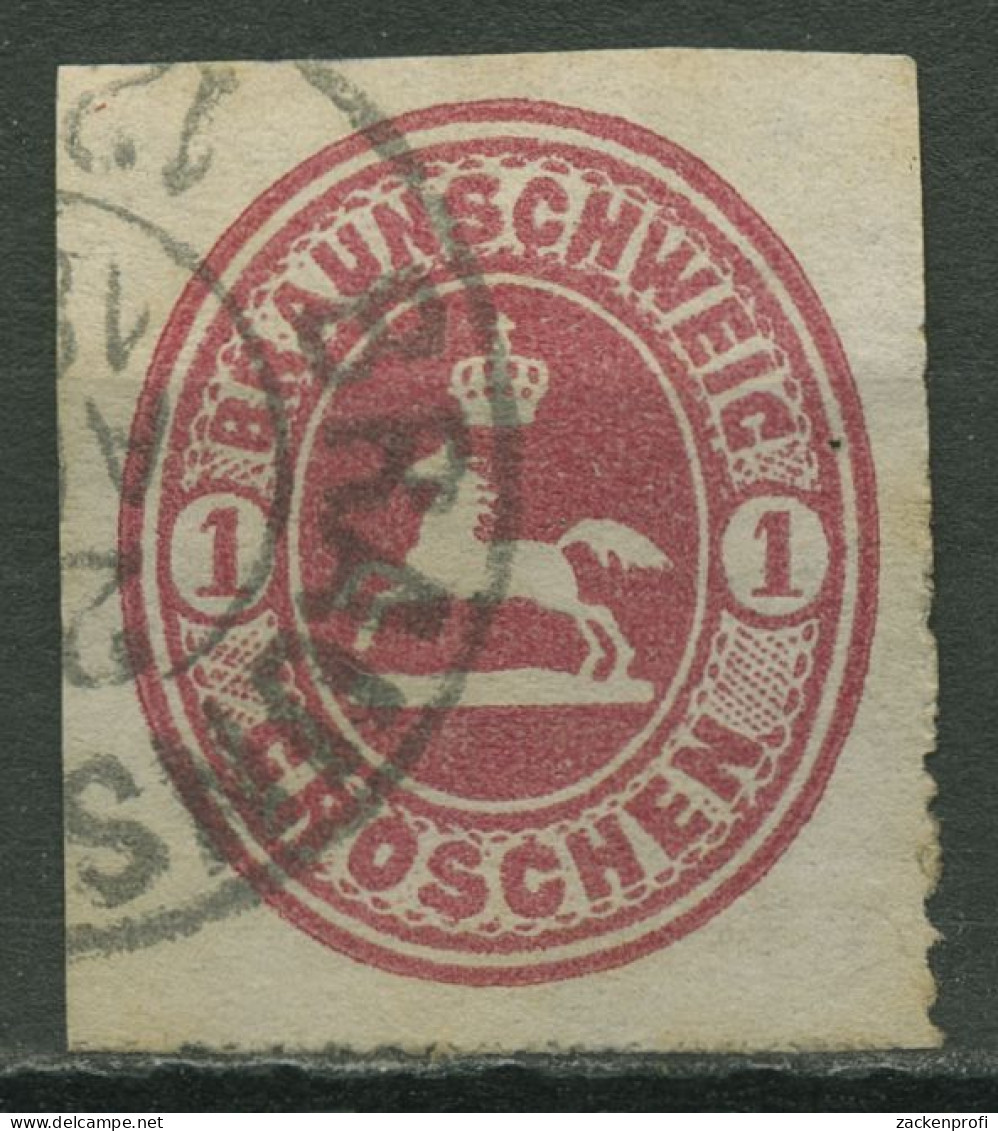 Braunschweig 1865 Wappen Im Senkrechten Oval 18 Gestempelt, Kl. Fehler - Braunschweig