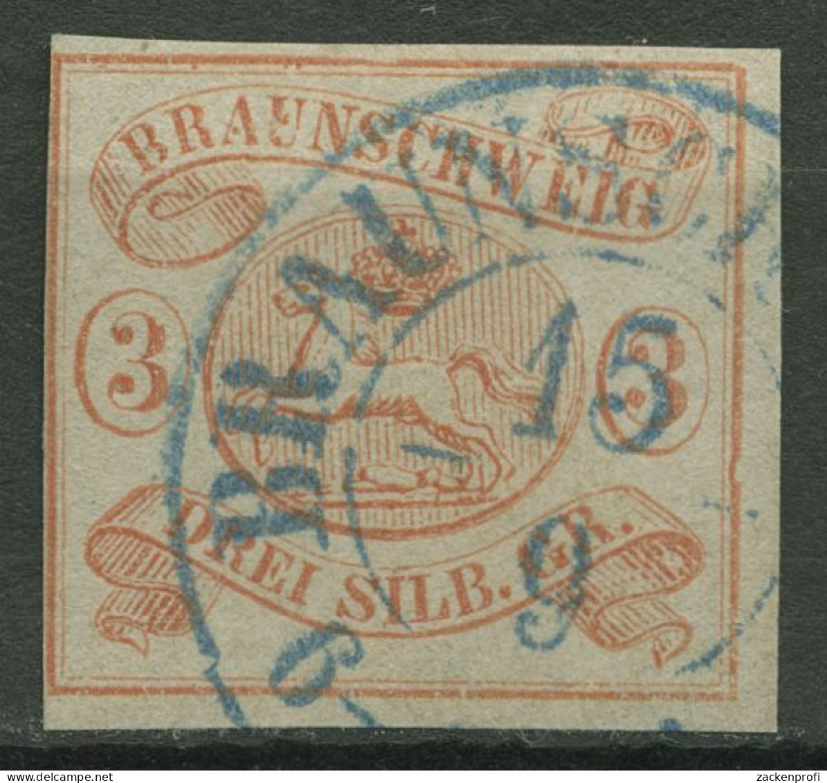 Braunschweig 1852/56 Wappen Im Waag. Oval 3 Mit Stempel Braunschweig - Braunschweig