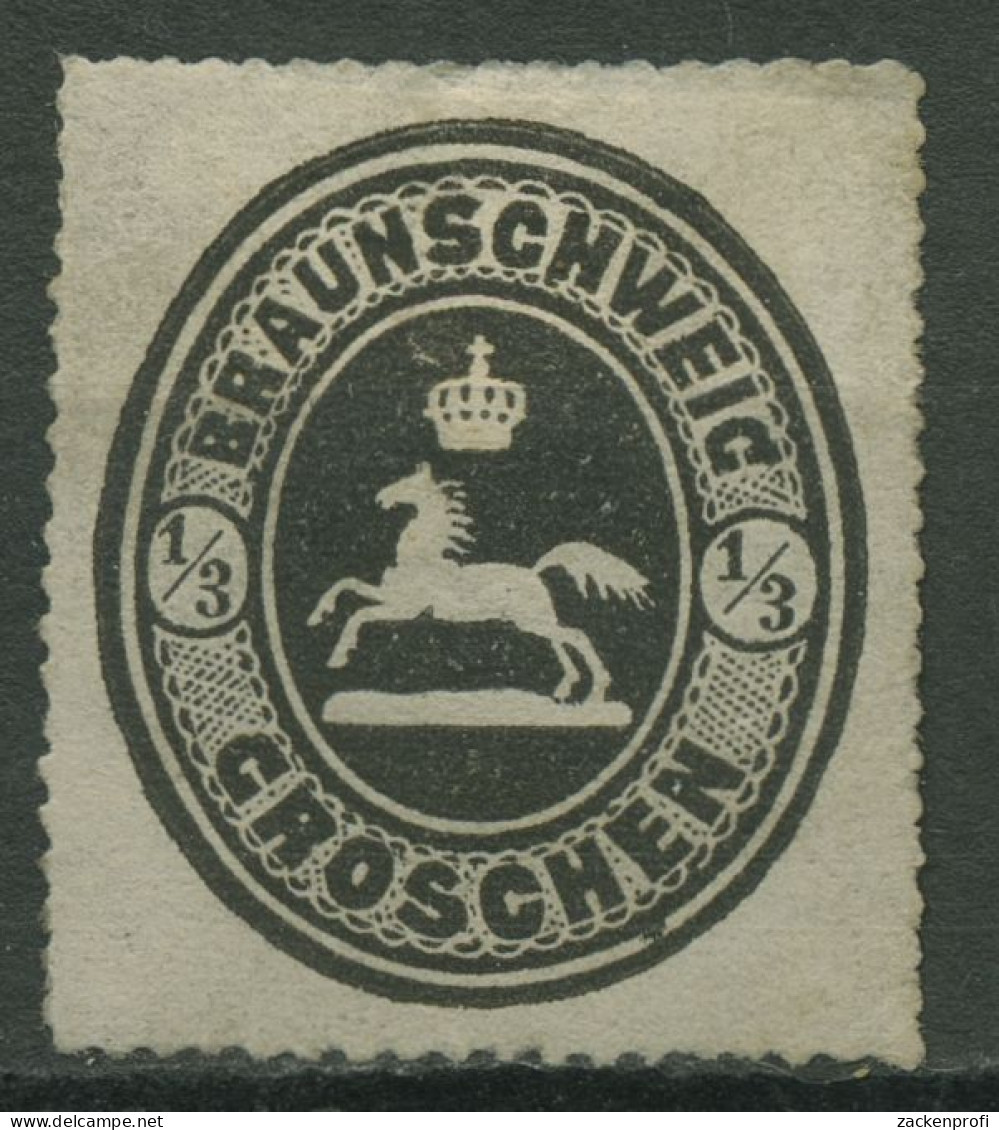 Braunschweig 1865 Wappen Im Senkrechten Oval 17 Ohne Gummierung - Brunswick