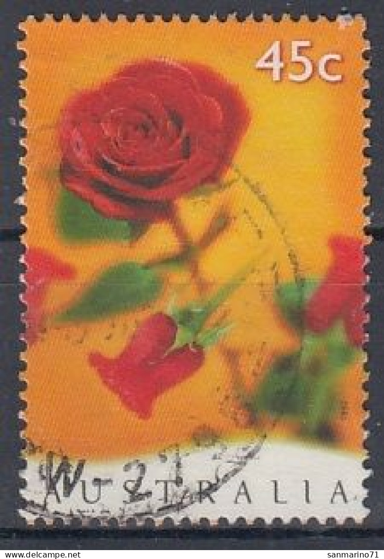 AUSTRALIA 1616,used,falc Hinged,flowers,roses - Used Stamps