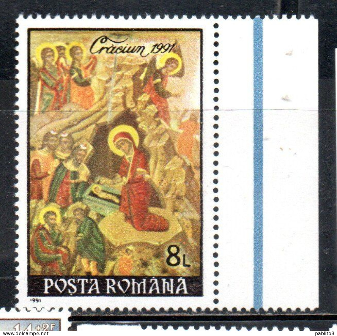 ROMANIA 1991 CHRISTMAS NOEL WEIHNACHTEN NAVIDAD 8L MNH - Unused Stamps