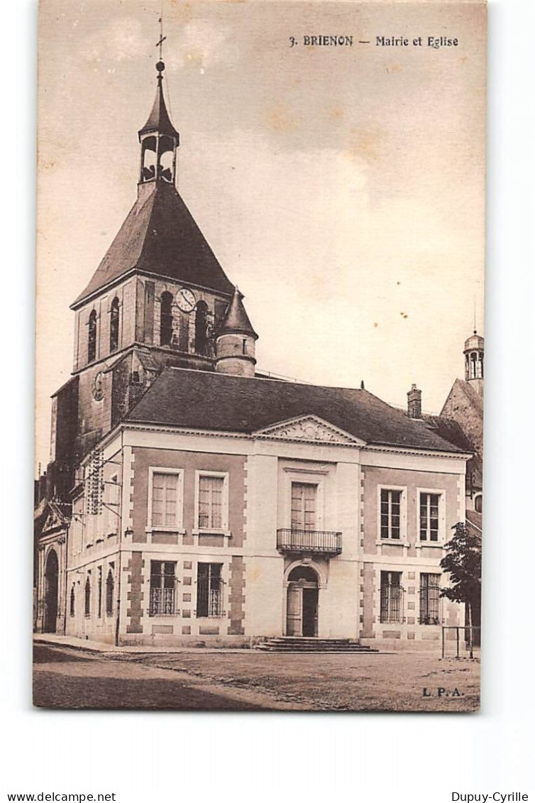 BRIENON - Mairie Et Eglise - Très Bon état - Brienon Sur Armancon