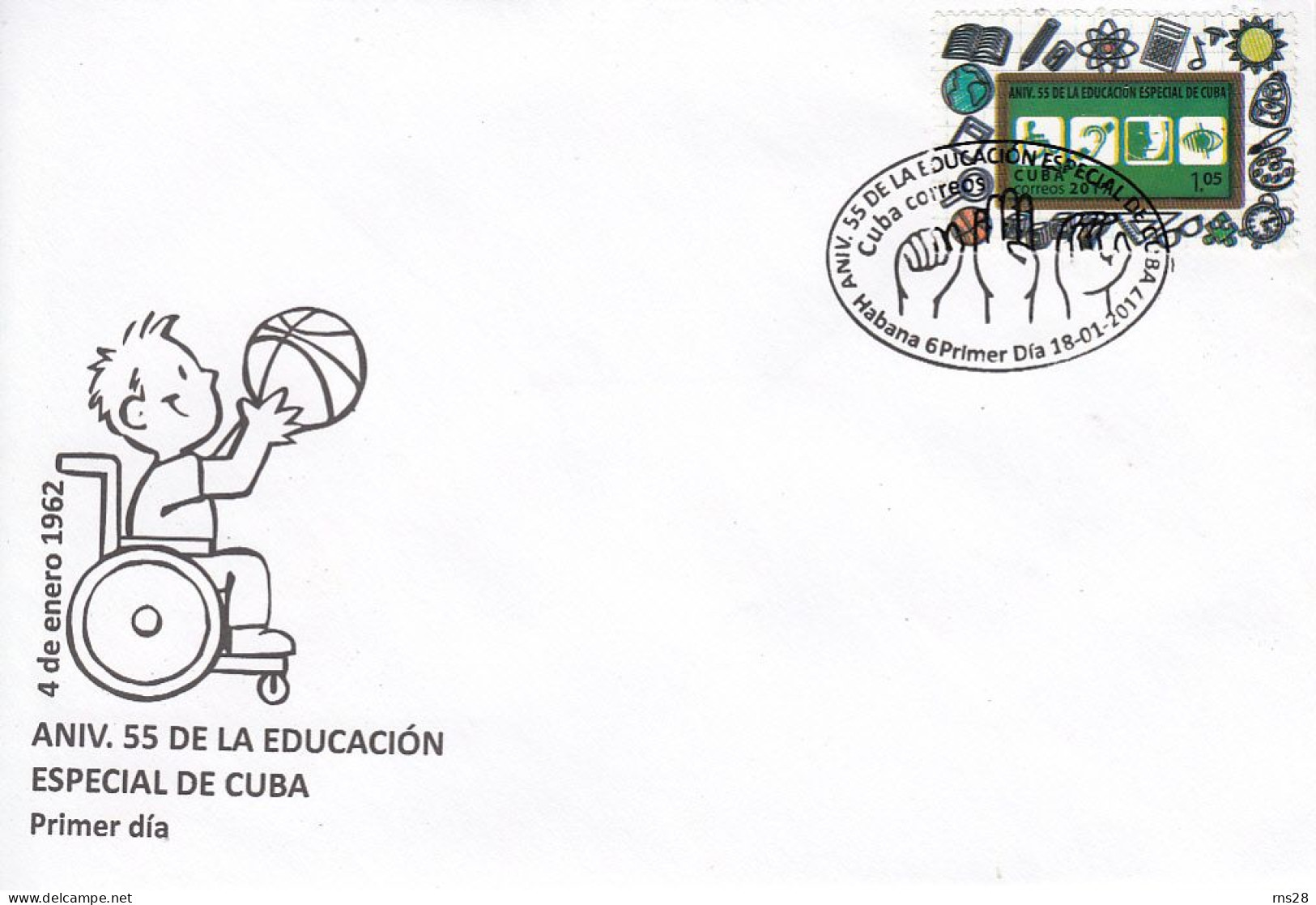 CUBA 2017 Education  Sc 5888   FDC - FDC