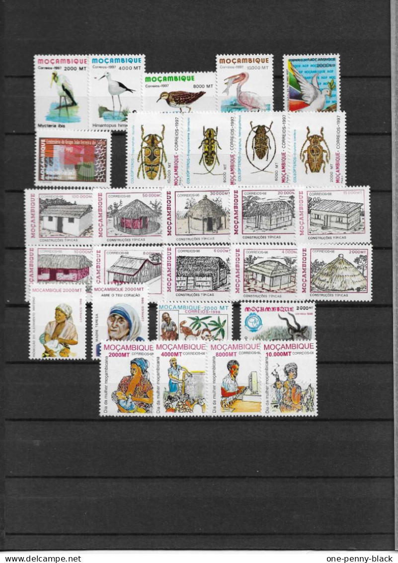 Mocambique / Mosambik / Mozambique super collection unmounted 1978 to 1998 cat Michel > 1.500 €, incl. duplicates stock