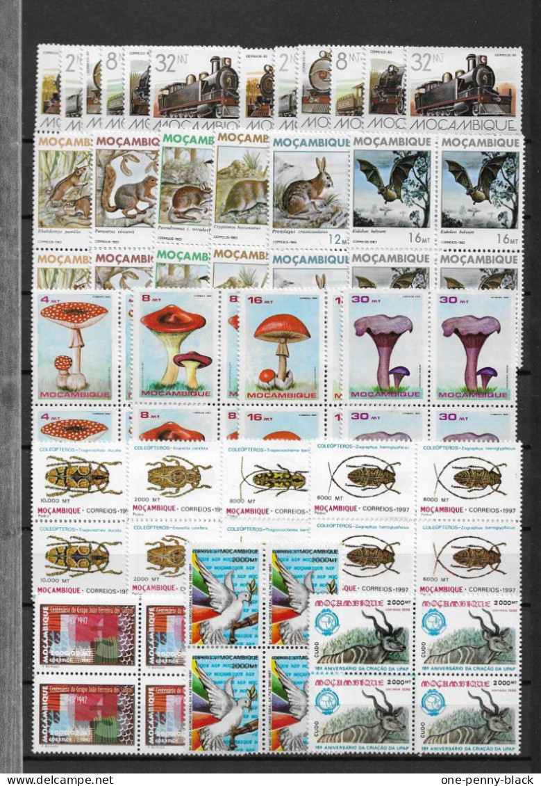 Mocambique / Mosambik / Mozambique super collection unmounted 1978 to 1998 cat Michel > 1.500 €, incl. duplicates stock