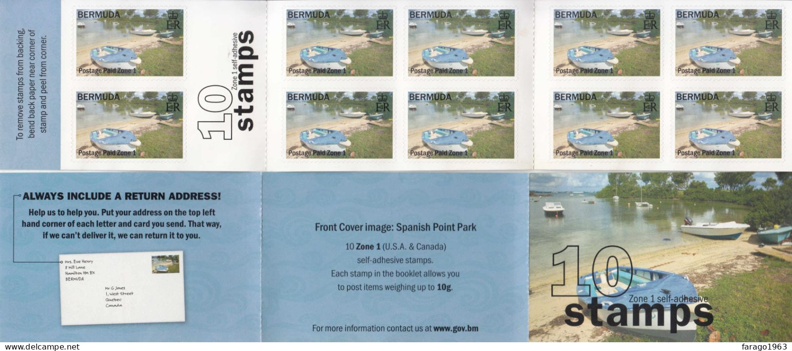 2008 Bermuda Boats ZONE 1 Complete Booklet Of 10 MNH Face Value $7+ - Bermudes