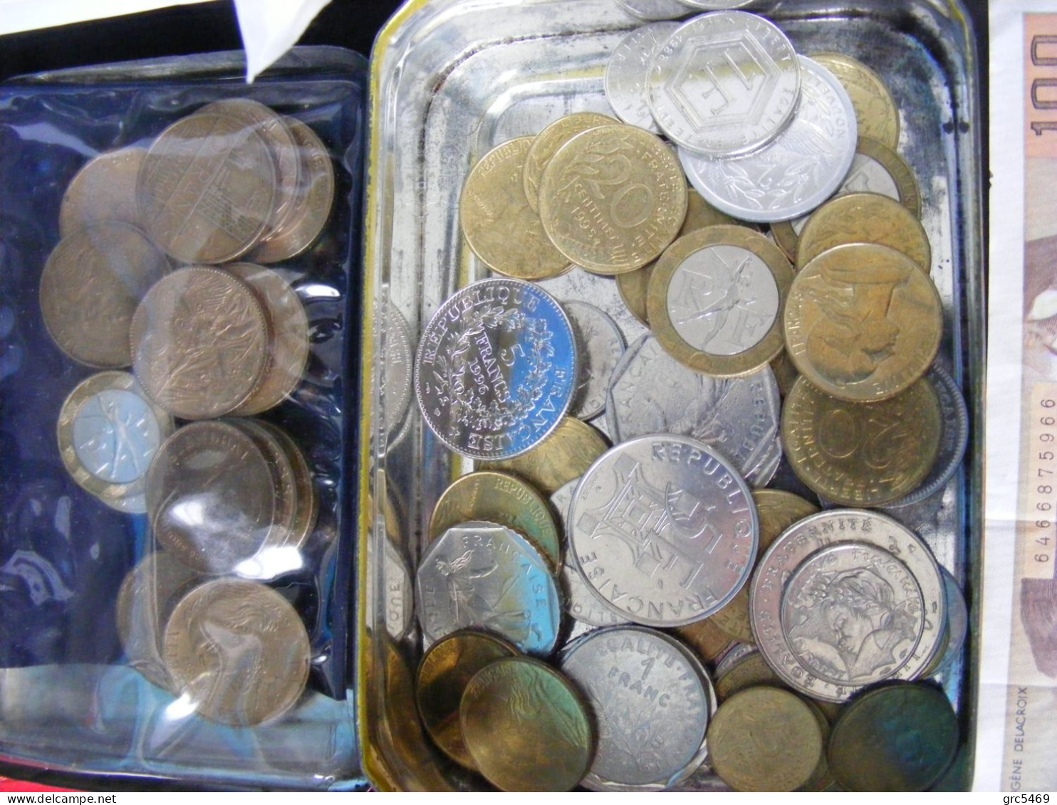 COLLECTION VRAC Pièces Monnaies + Médailles + Billets France - Collections & Lots