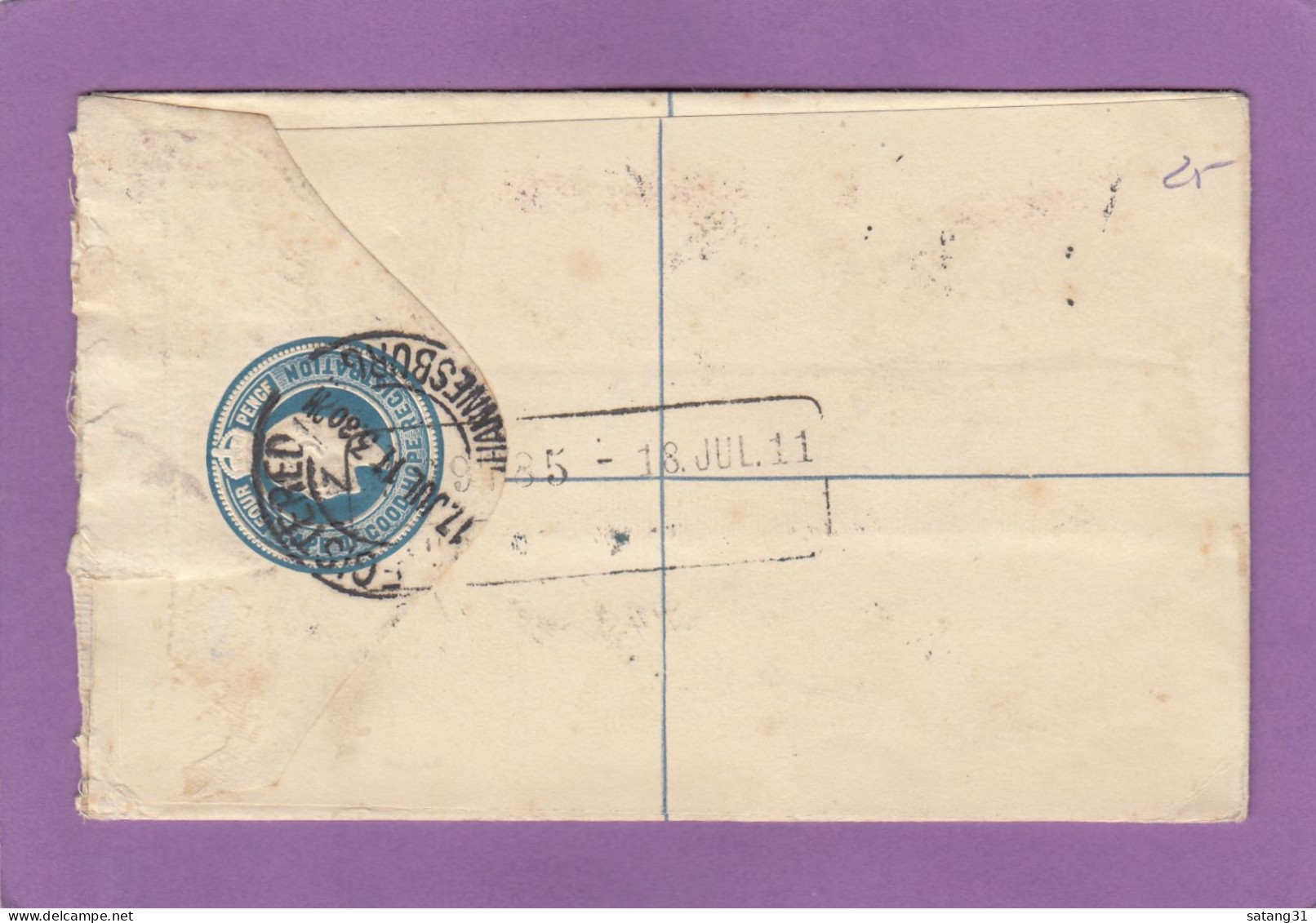 ENTIER POSTAL AVEC AFFRANCHISSEMENT COMPLEMENTAIRE,2 T. D'ORANGE ET UN T. DU NATAL DE JOHANNESBOURG POUR LOURENCO MARQUE - Cape Of Good Hope (1853-1904)