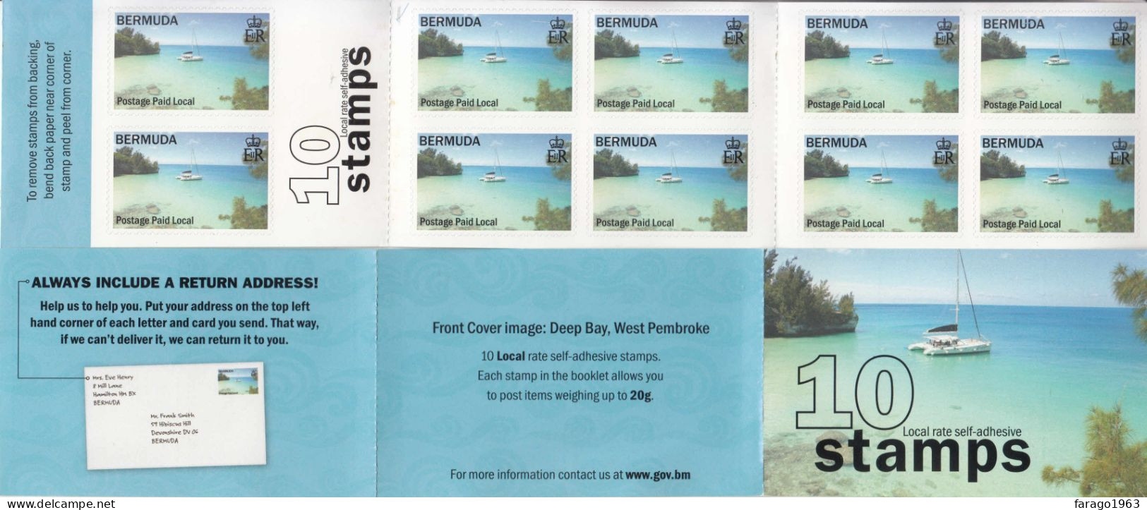 2008 Bermuda Sailboats Local Rate Complete Booklet Of 10 MNH Face Value $3.50 + - Bermuda