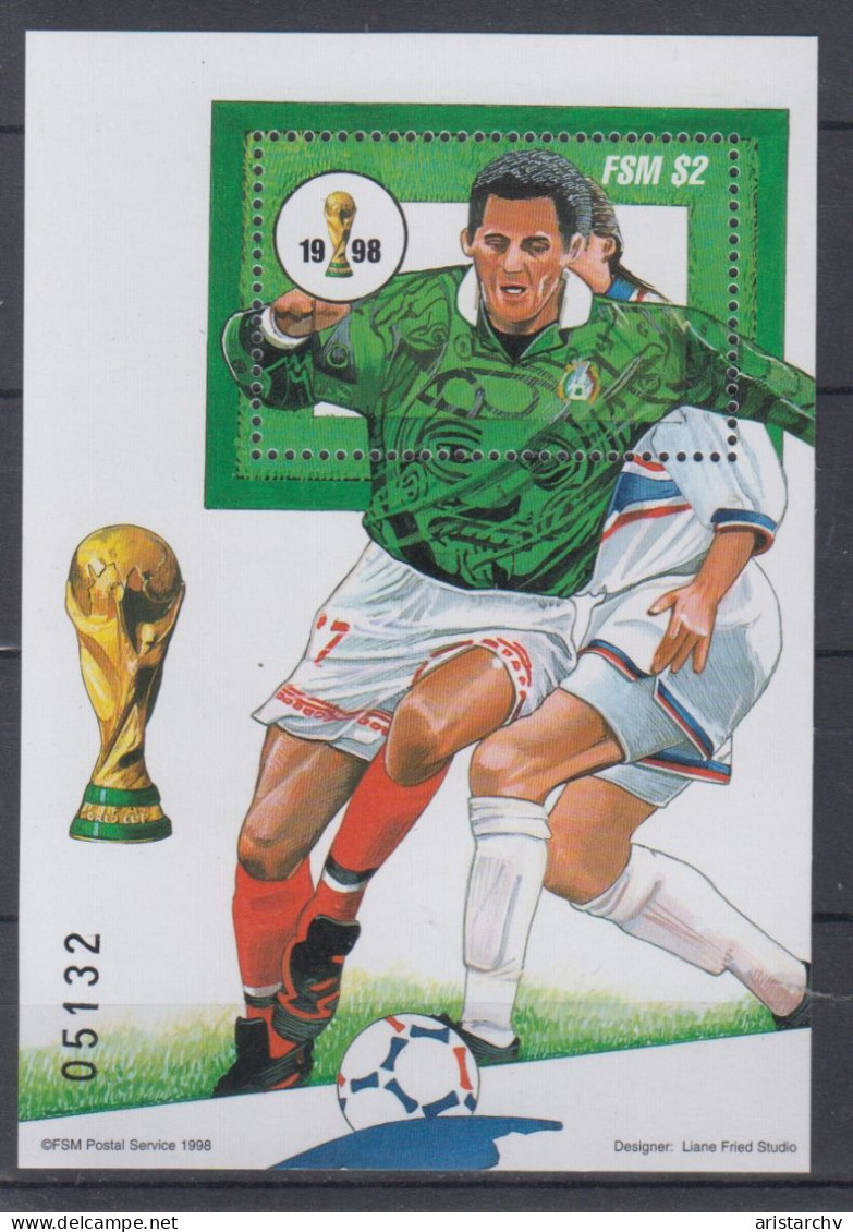 MICRONESIA 1998 FOOTBALL WORLD CUP S/SHEET AND SHEETLET - 1998 – Frankrijk