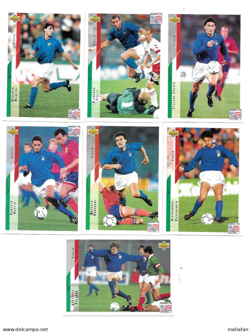 EH14 - CARTES UPPER DECK USA94 - SQUADRA AZZURA - MANCINI ERANIO VIALLI BAGGIO SIGNORI COSTACURTA DONADONI - Trading-Karten