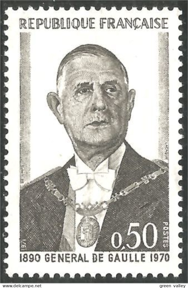 346 France Yv 1698 De Gaulle Président MNH ** Neuf SC (1698-1b) - De Gaulle (General)