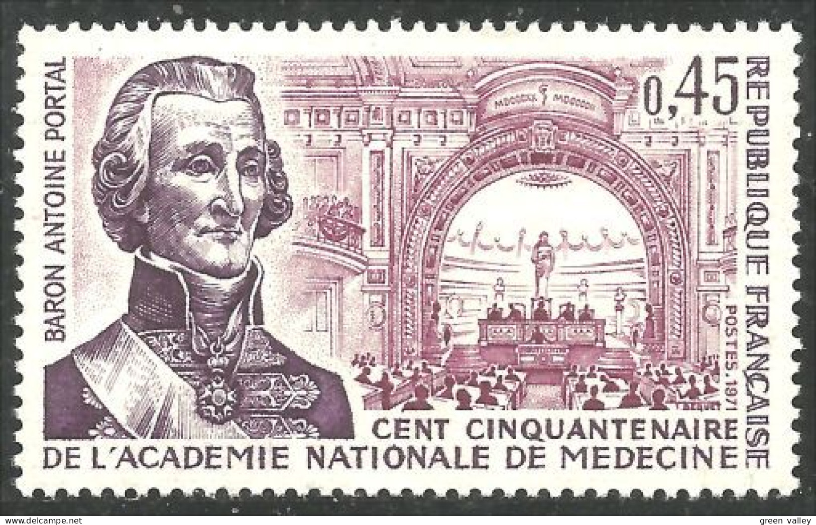 346 France Yv 1699 Baron Portal Médecine Docteur Doctor MNH ** Neuf SC (1699-1b) - Geneeskunde