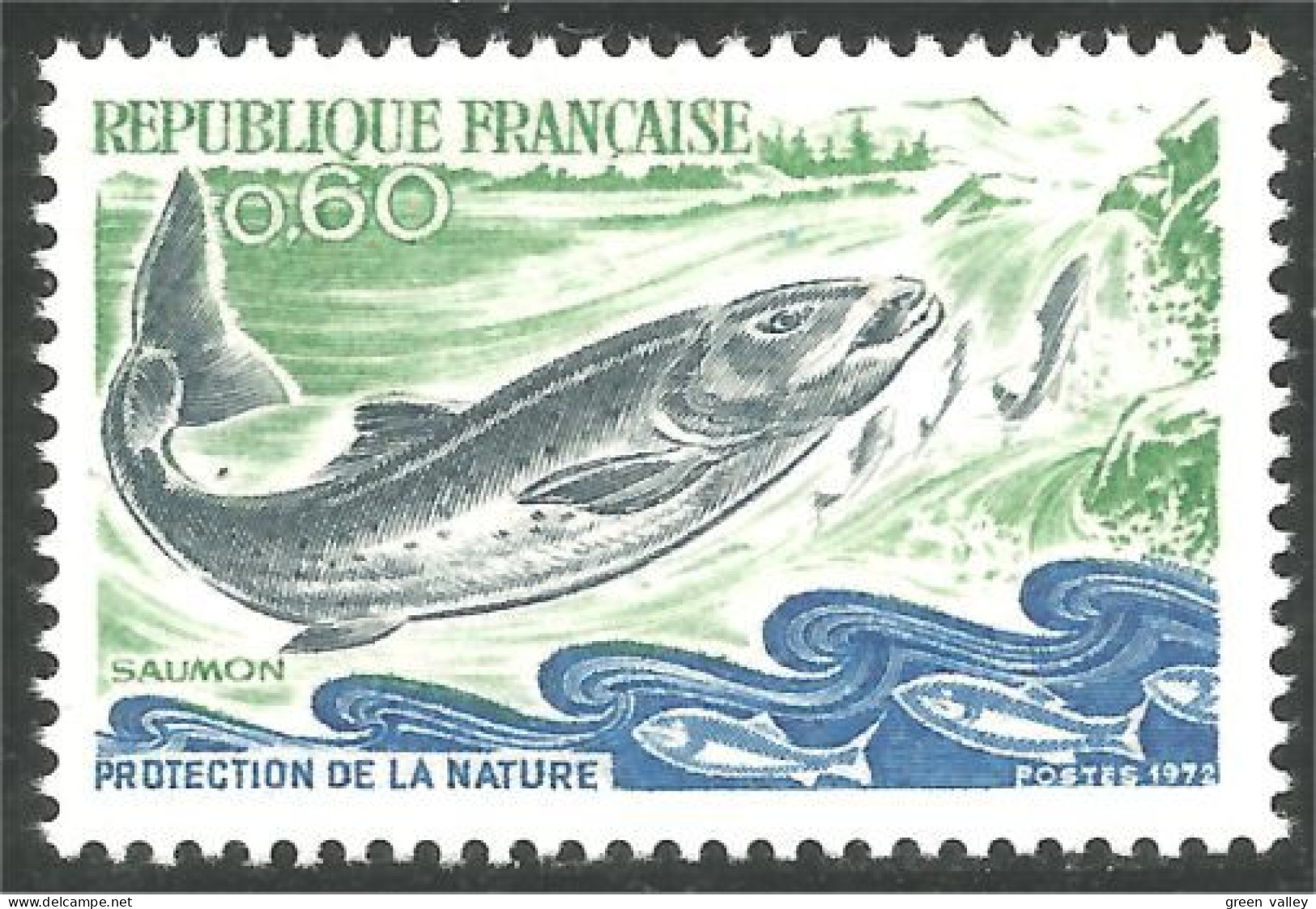 346 France Yv 1693 Saumon Salmon Lachs Salmone MNH ** Neuf SC (1693-1c) - Food